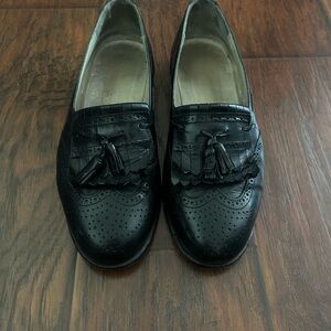 Men's Black Leather Loafers